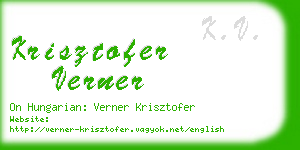 krisztofer verner business card